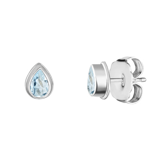 Earrings JUL with aquamarine